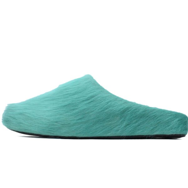Marni Long-hair Calfskin Fussbett Sabot Dark Green SBMR000600P412200V38