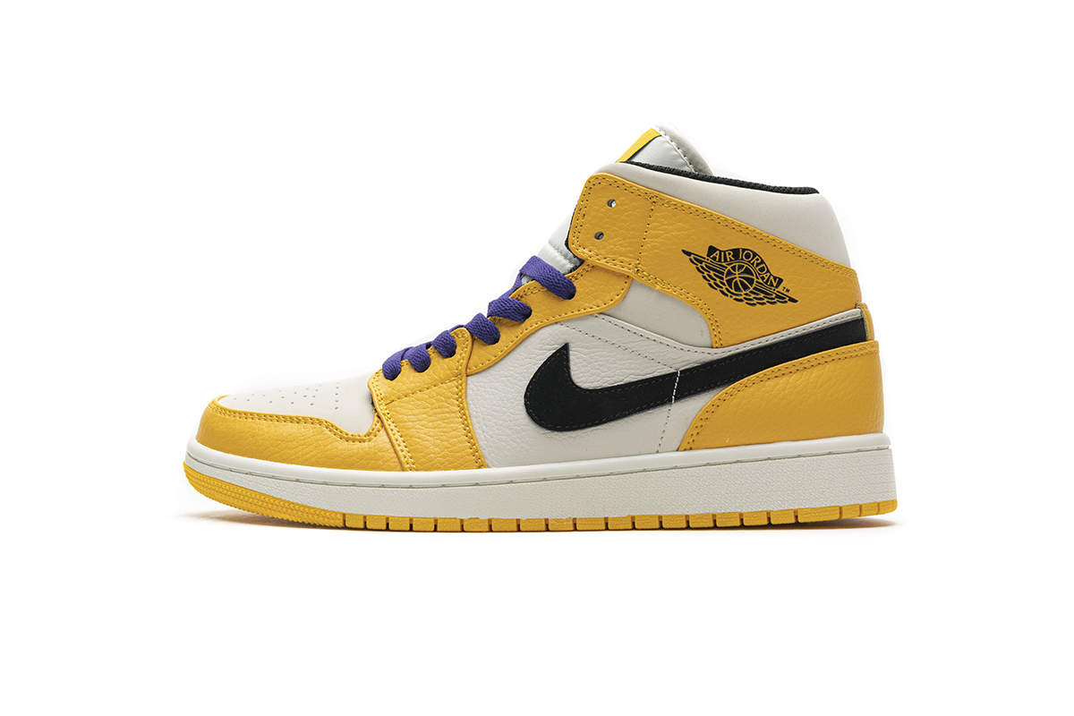 0337b82584a17ac566c1ab0693f2886d Air Jordan 1 Mid SE Lakers 852542-700 - Image 1