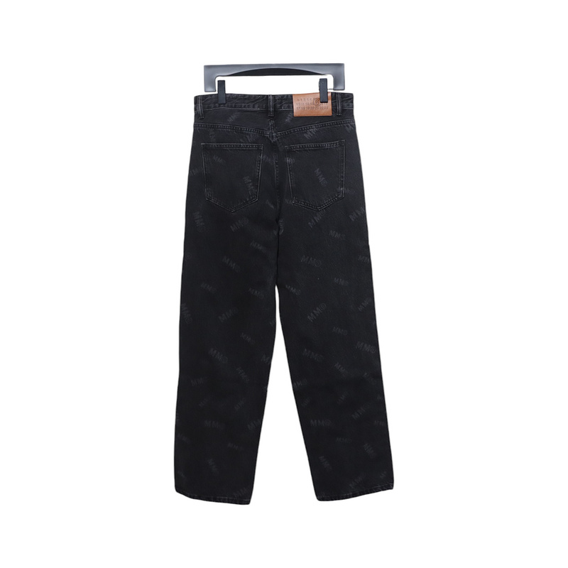 0399065b95db95299265d36cd3d33c03 Margiela logo print jeans - Image 1