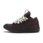 Lanvin Sneakers Calfskin, Polyester in Brown