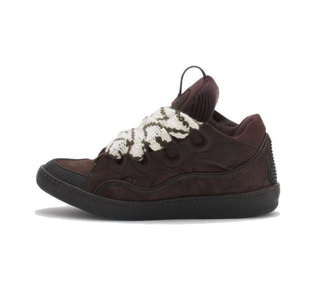 0850908c9459daf3fe8a83c90fa77025 Lanvin Sneakers Calfskin, Polyester in Brown - Image 1