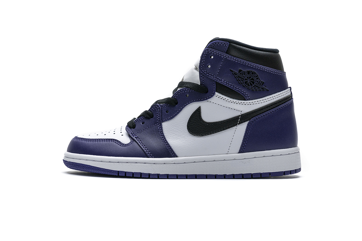 08770609e56ca363b95abe6cb670f1bc Air Jordan 1 Retro High Court Purple White 555088-500 - Image 1
