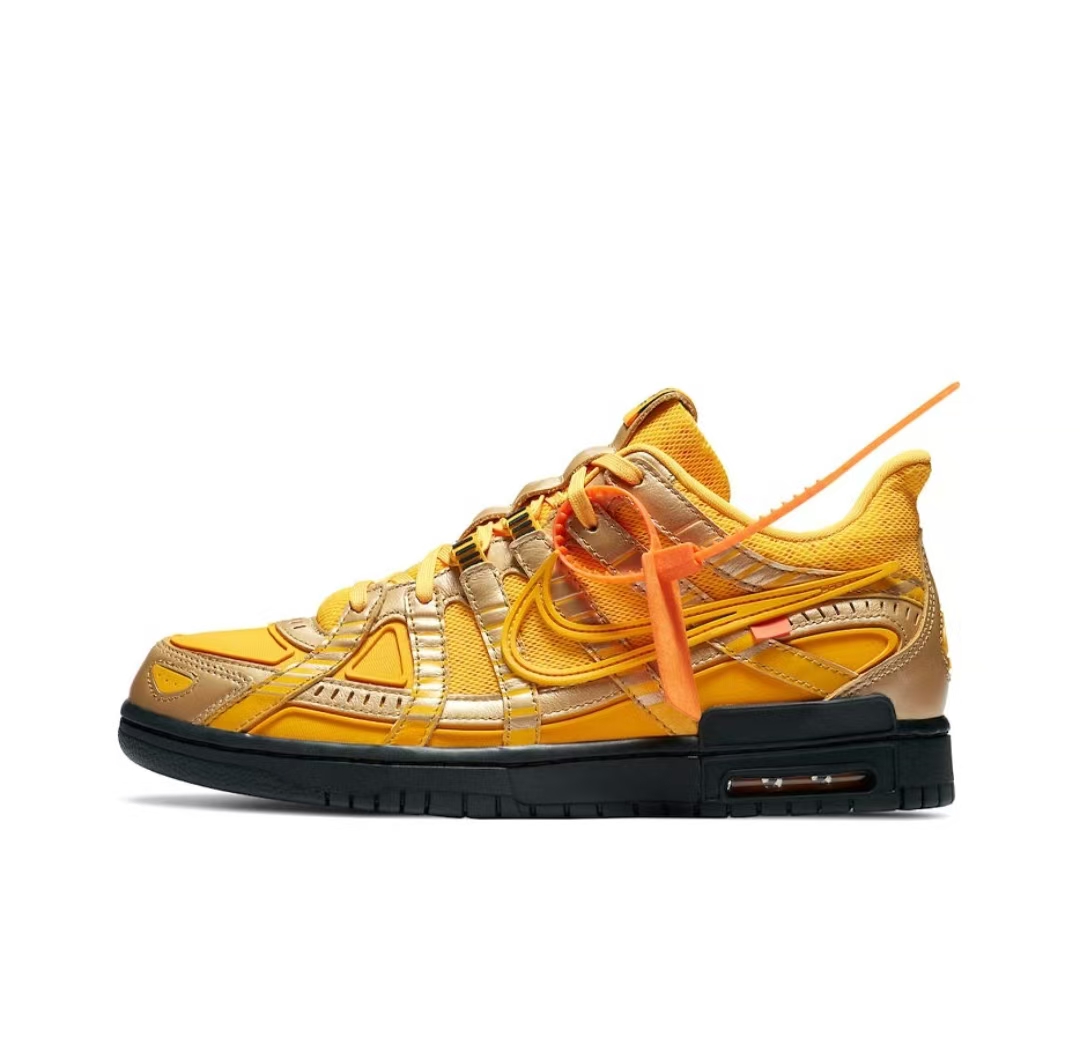 08c813e05ac5fe2578762272b954cb80 Nike X Off-White Air Rubber Dunk "University Gold" sneakers - Image 1