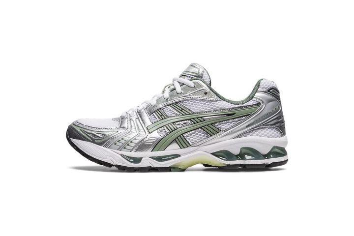 0d0453cab3ea1226edb8e914ddb07ee3 ASICS Gel-Kayano 14 White Pure Silver Slate Grey Sage 1201A019-107 - Image 1