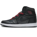 Air Jordan 1 Retro High Black Satin Gym Red 555088-060