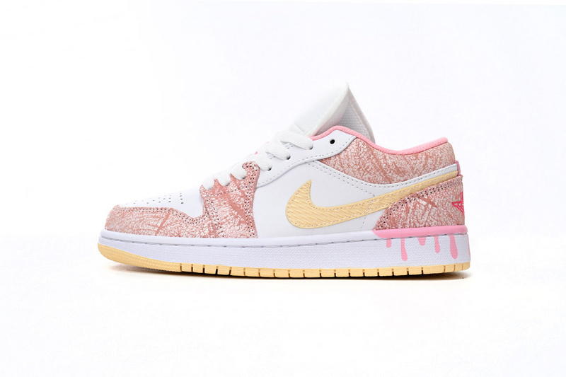 0dbdcbb37b3e3876f515a1e817df5f69 Air Jordan 1 Low SE GS Paint Drip CW7104-60 - Image 1