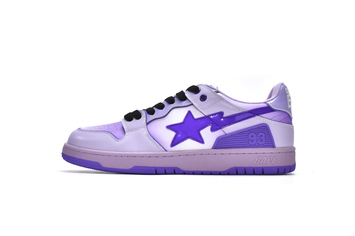 1042e9730342d7a1accd8e3cbadbed97 A Bathing Ape Bape Sta Low Gradient Purple 1G70-109-0023 - Image 1