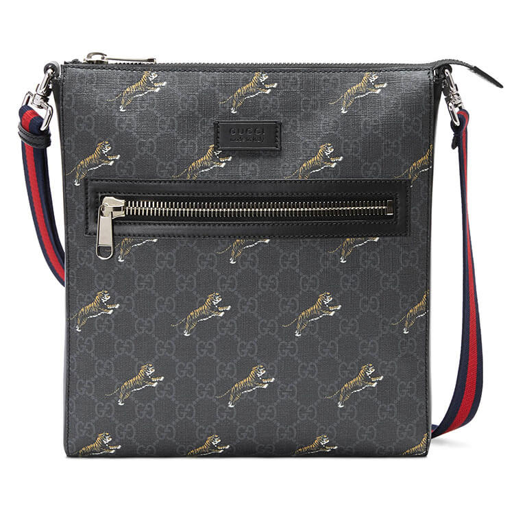 152184f9c236281e2b9843f4b53f7fe7 Gucci Bestiary Messenger With Tigers - Image 1