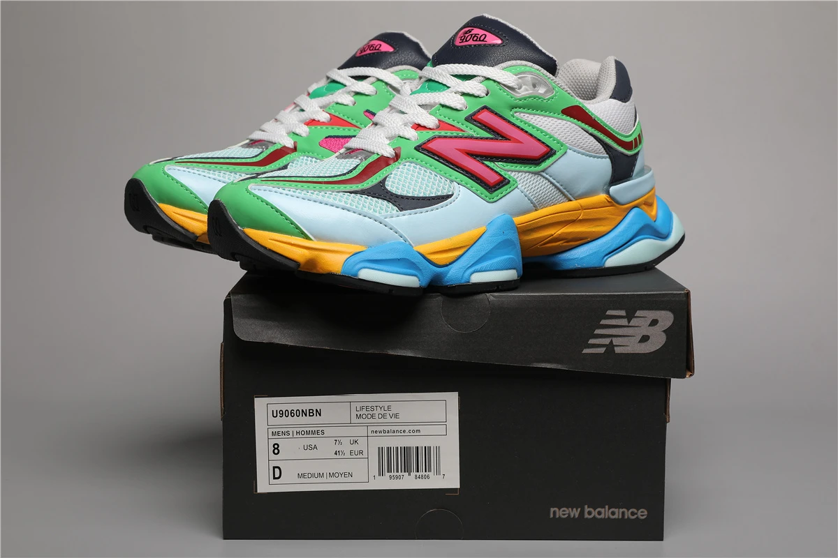 159799201_009 New Balance 9060-41 NBW White/Green Sizes 36-46.5 - Image 1