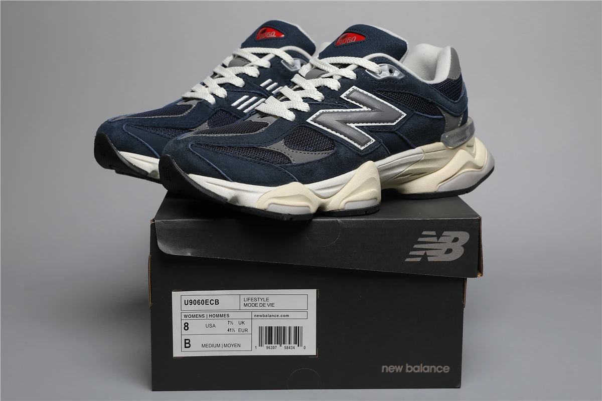 160495991_009 New Balance 9060-36 ECB Navy Blue Sizes 36-46.5 - Image 1