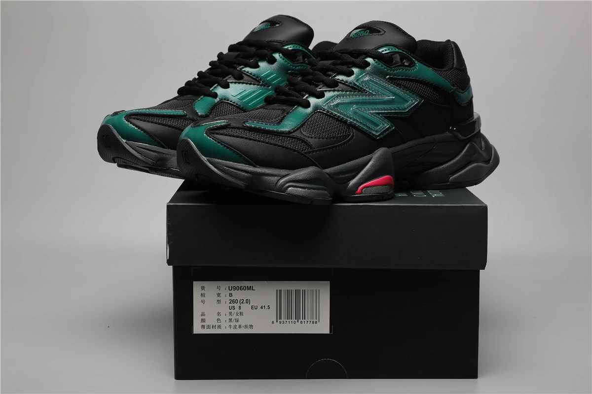 160763872_009 New Balance 9060-42 ML Black/Green Sizes 36-46.5 - Image 1