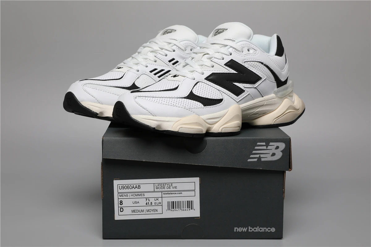 176674575_009 New Balance 9060-50 AAB White/Black Sizes 36-46.5 - Image 1