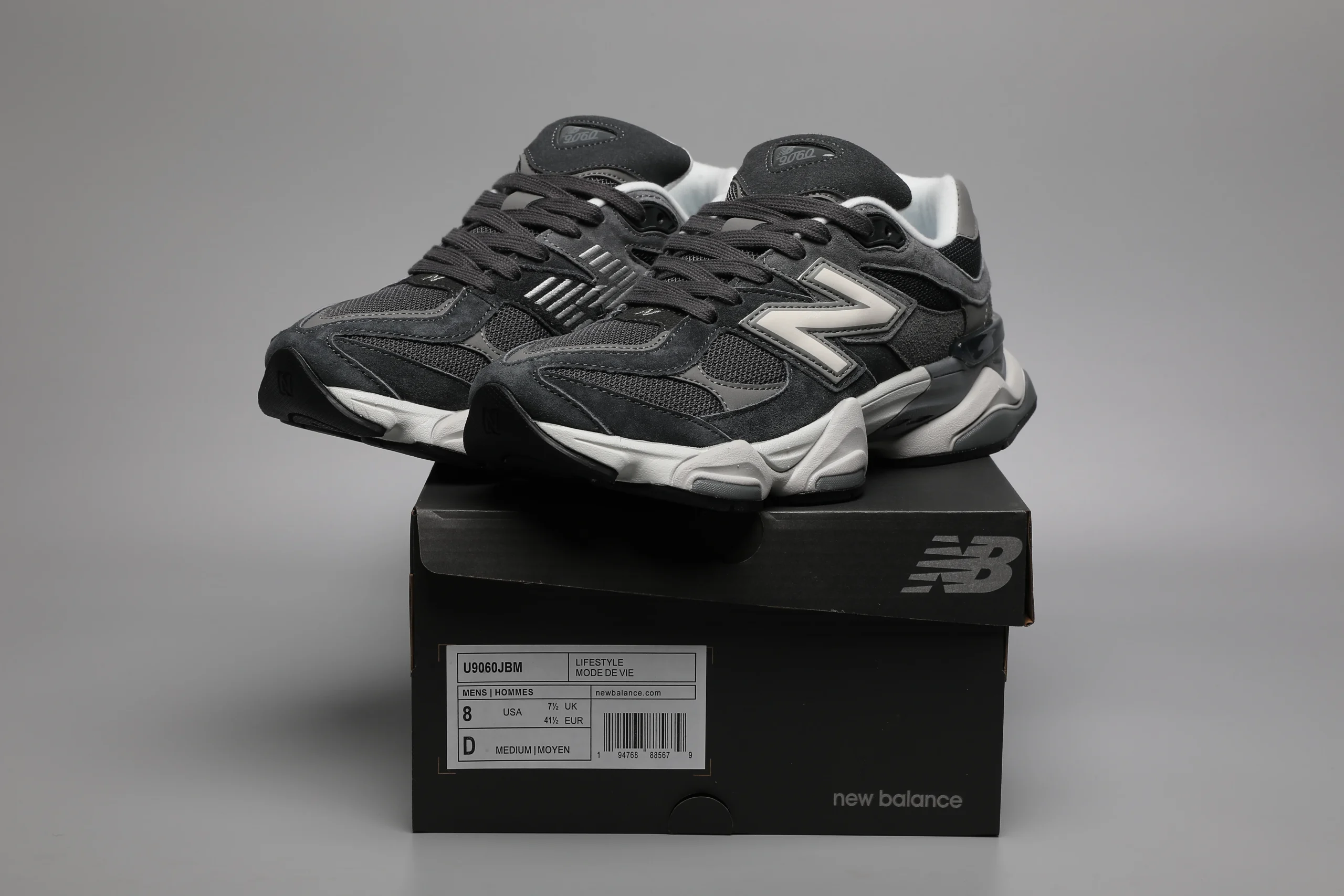 176676141_009 New Balance 9060-54 JBM Black/White/Grey Sizes 36-46.5 - Image 1