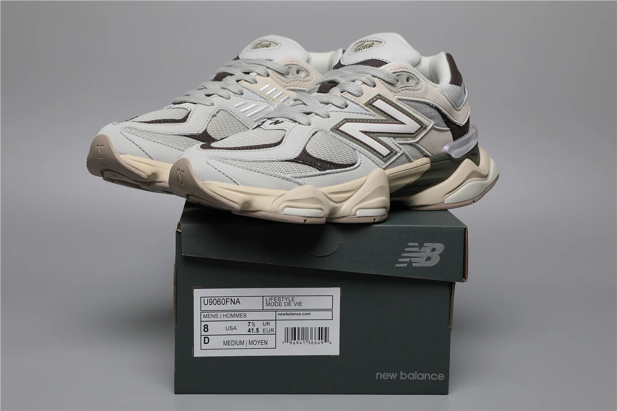 178065400_009 New Balance 9060-57 FNA Grey/Brown Sizes 36-46.5 - Image 1