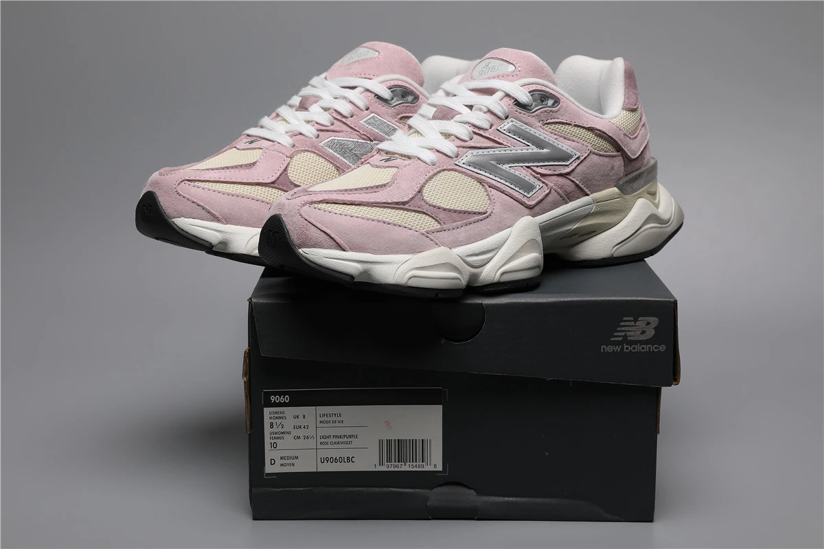 201579217_009 New Balance 9060-96 LBC Pink Sizes 36-46.5 - Image 1