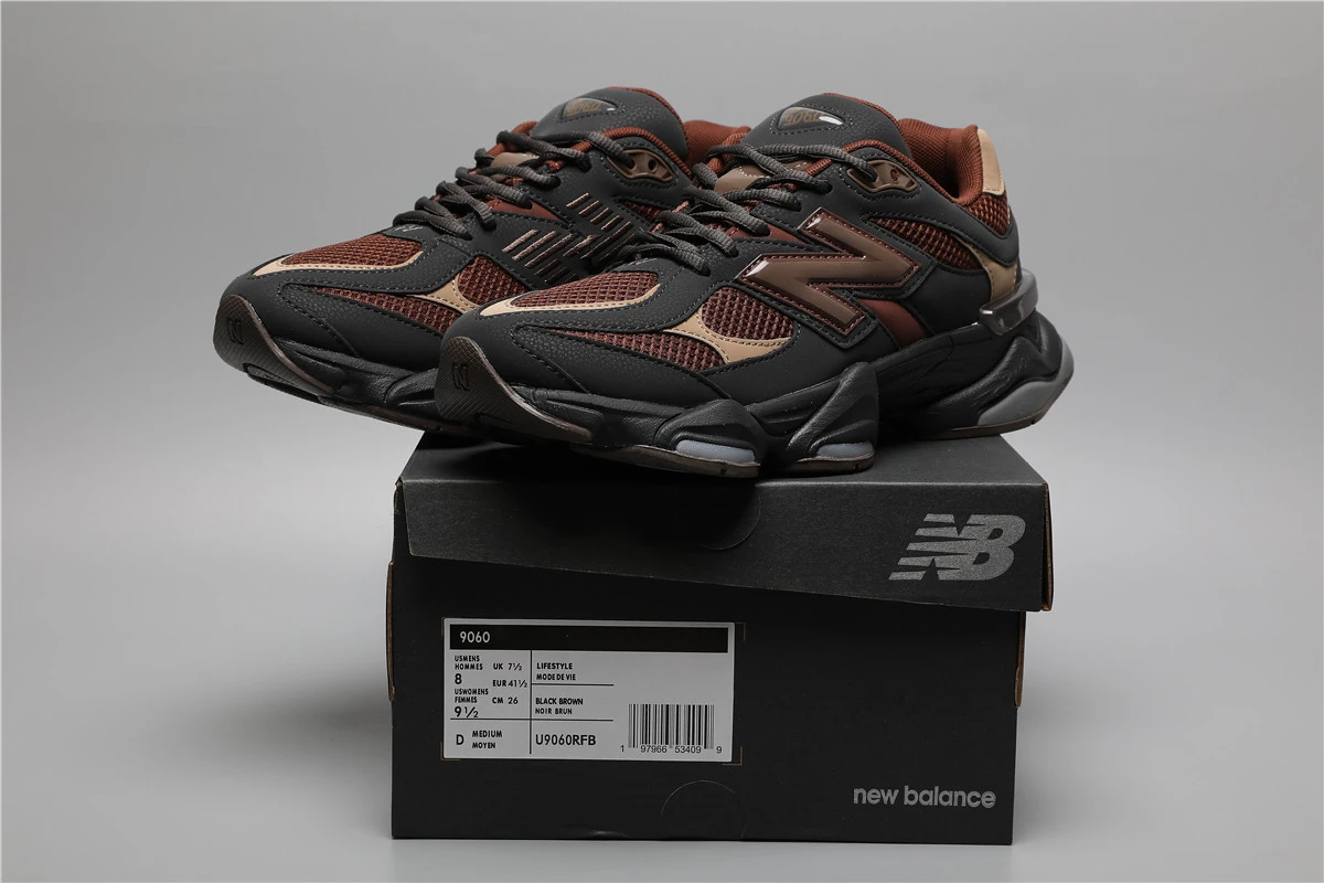 203488279_009 New Balance 9060-99 RFB Dark Grey/Brown Sizes 36-46.5 - Image 1