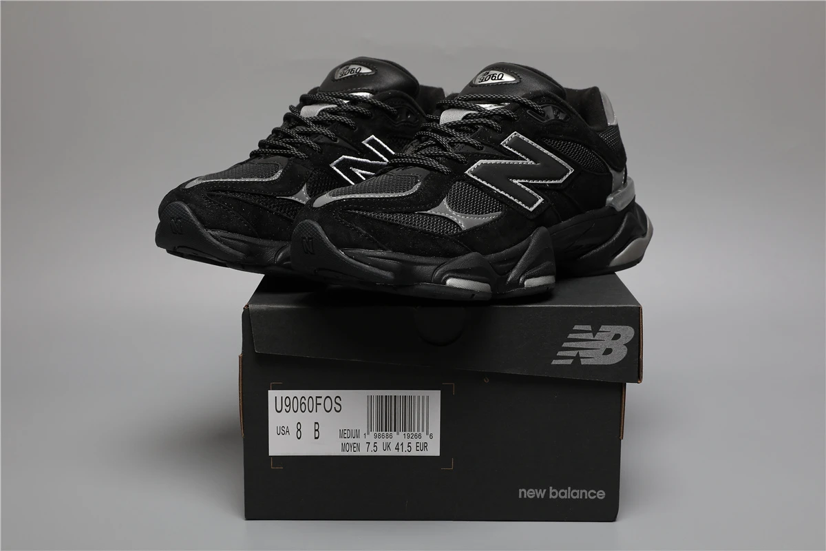 206537568_009 New Balance 9060-105 FOS Black/Silver Sizes 36-46.5 - Image 1