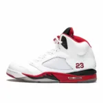 Air Jordan 5 Retro Fire Red Black Tongue