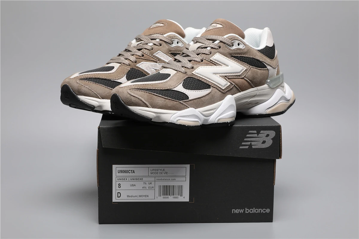 219128668_009 New Balance 9060-124 CTA Black/Grey/Brown Sizes 36-46.5 - Image 1