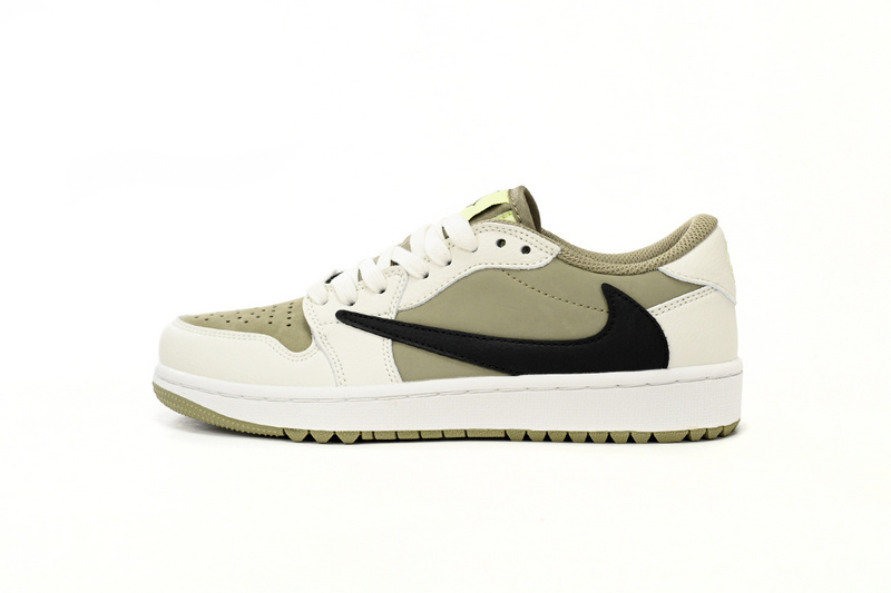 21d3a0f9b93d1489bf4474249434128d Travis Scott x Air Jordan 1 Low Golf Olive FZ3124-200 - Image 1
