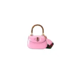 GUCCI BAMBOO 1947 JUMBO GG SMALL TOP HANDLE BAG