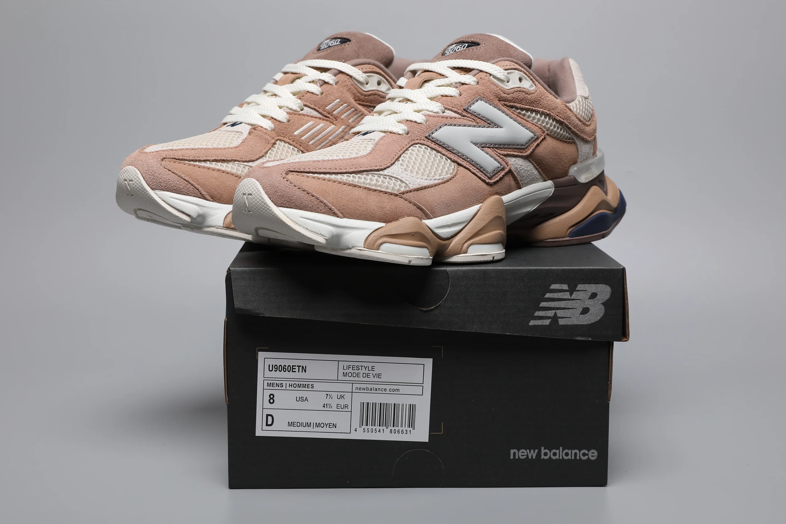 230885472_009 New Balance 9060-140 ETN Beige/Brown Sizes 36-46.5 - Image 1
