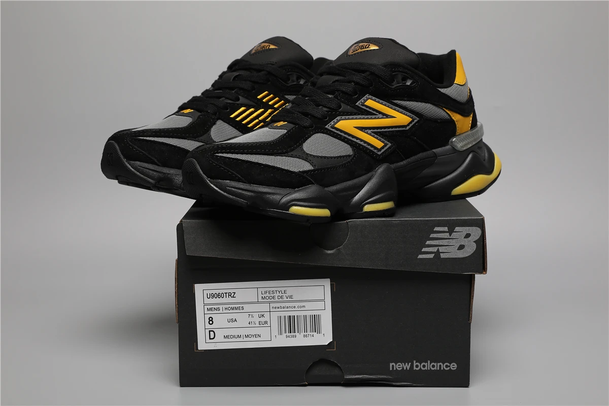 233098866_009 New Balance 9060-141 TRZ Black/Medium Grey Sizes 36-46.5 - Image 1