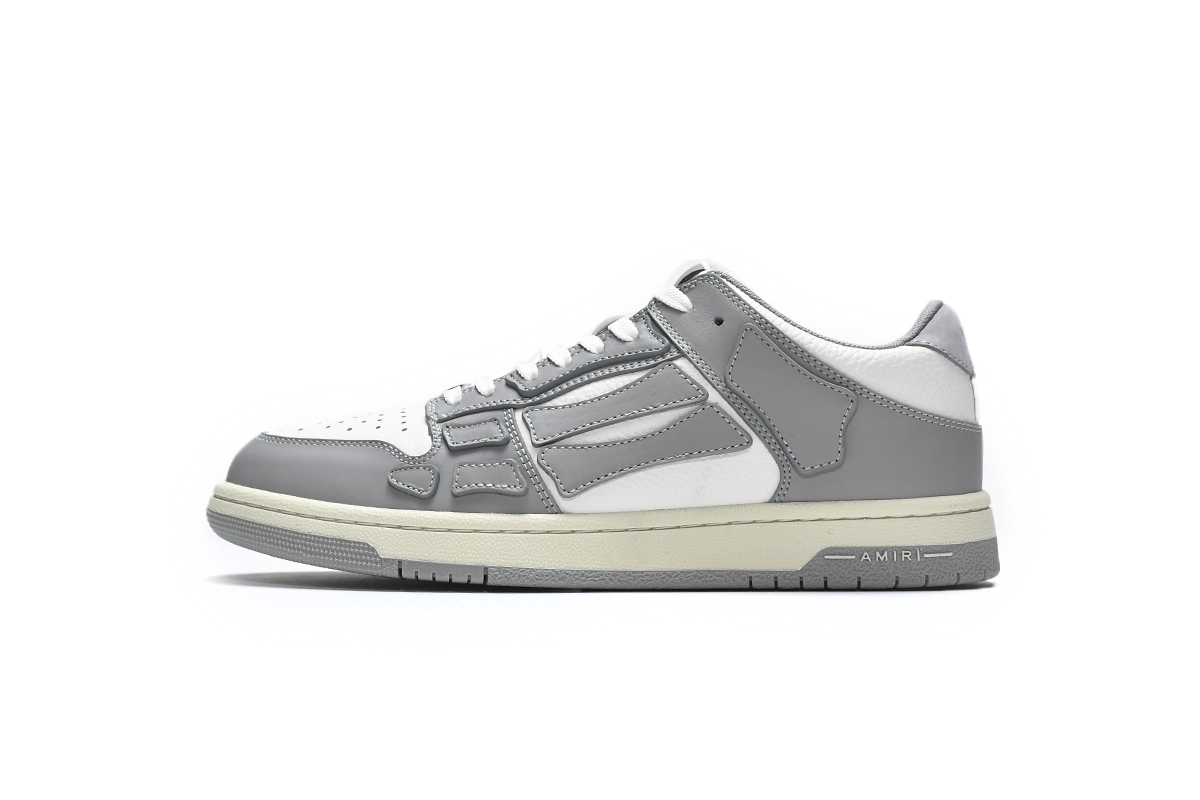 340f4d869d083861e75512c0a9335951 AMIRI Skel Top Low Whtie Grey MFS003-043 - Image 1
