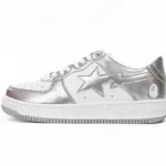 A Bathing Ape Bape Sta Low Silver 1H73 191 921