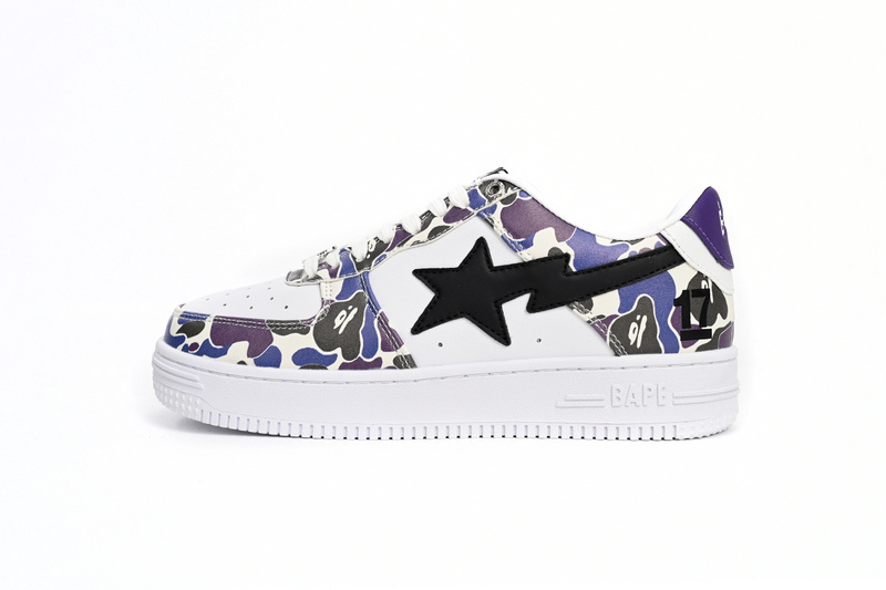 3df55cc268e531cf11615375daf3bdb4 A Bathing Ape Bape Sta Low White Purple Color Spray 1J22 291 004 - Image 1
