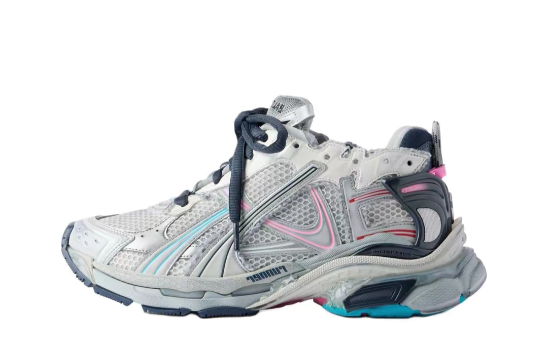 4222a8bc61c5551908ab577d2dd093c0 Balenciaga Runner Grey pink blue - Image 1