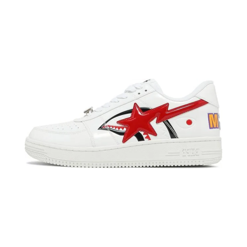 484902367cc4ac878dad8b22f3949fc2 A Bathing Ape Bape Sta Low Shark White 1H30-191-012-WHT - Image 1