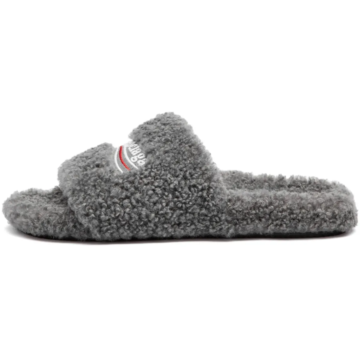 496e3eb4da31205ad9db8b8f4d4dd51c Balenciaga Furry Slide Dark Grey - Image 1
