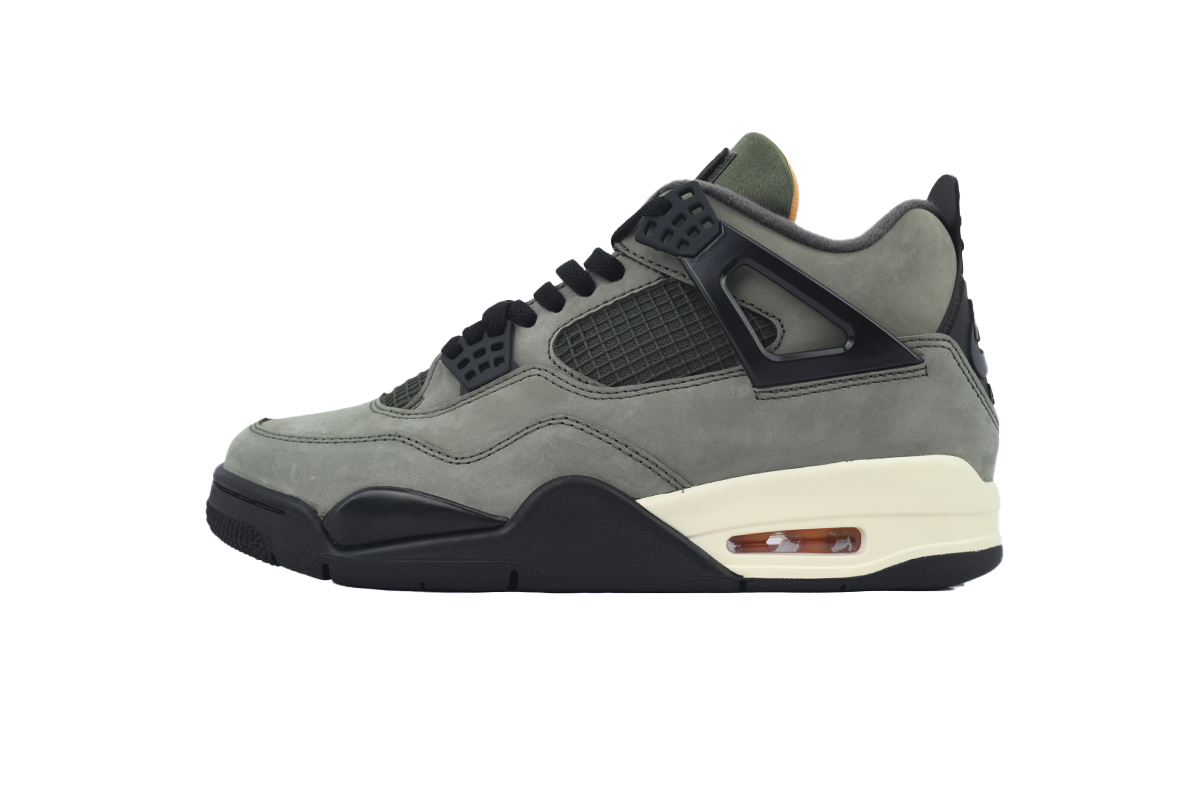 4a6001fbf4b72d5868d90b5885585b57 Undefeated x Air Jordan 4 Retro Green Black IB1519-200 - Image 1