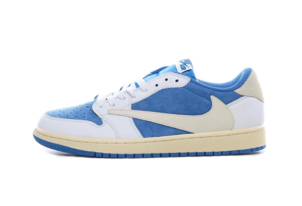 4daf324762f40a5112ba447fa1383beb Travis Scott x Fragment x Nike Air Jordan 1 Low “UNC Blue” - Image 1