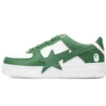 A Bathing Ape Bape Sta Low White Green Star OZXSHM 191 306M
