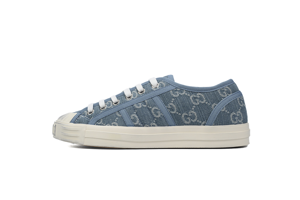 54e8ada66db63fe061c346fca2596128 Gucci canvas shoes shell Blue - Image 1