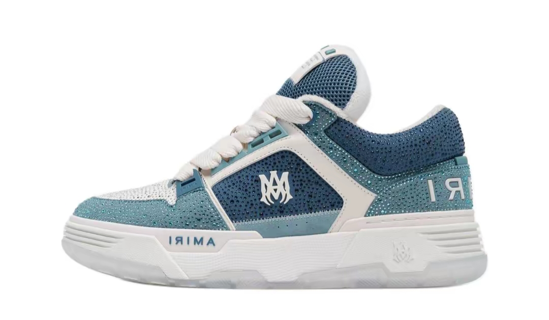 552eca20759f4115ed6acc0edf7450d9 AMIRI Crystal Ma-1 Sneakers Dusty Blue - Image 1