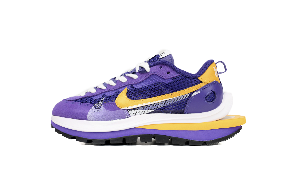5cedd70c412a0d2f7ee2ebaf4c5f47ec Sacai x Nike VaporWaffle Sesame Purple, White, and Yellow DV1363-103 - Image 1