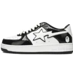 A Bathing Ape Bape Sta Low Black White 1H70-191-001