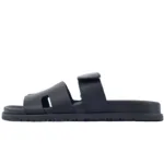 Hermes Flat Slippers Black