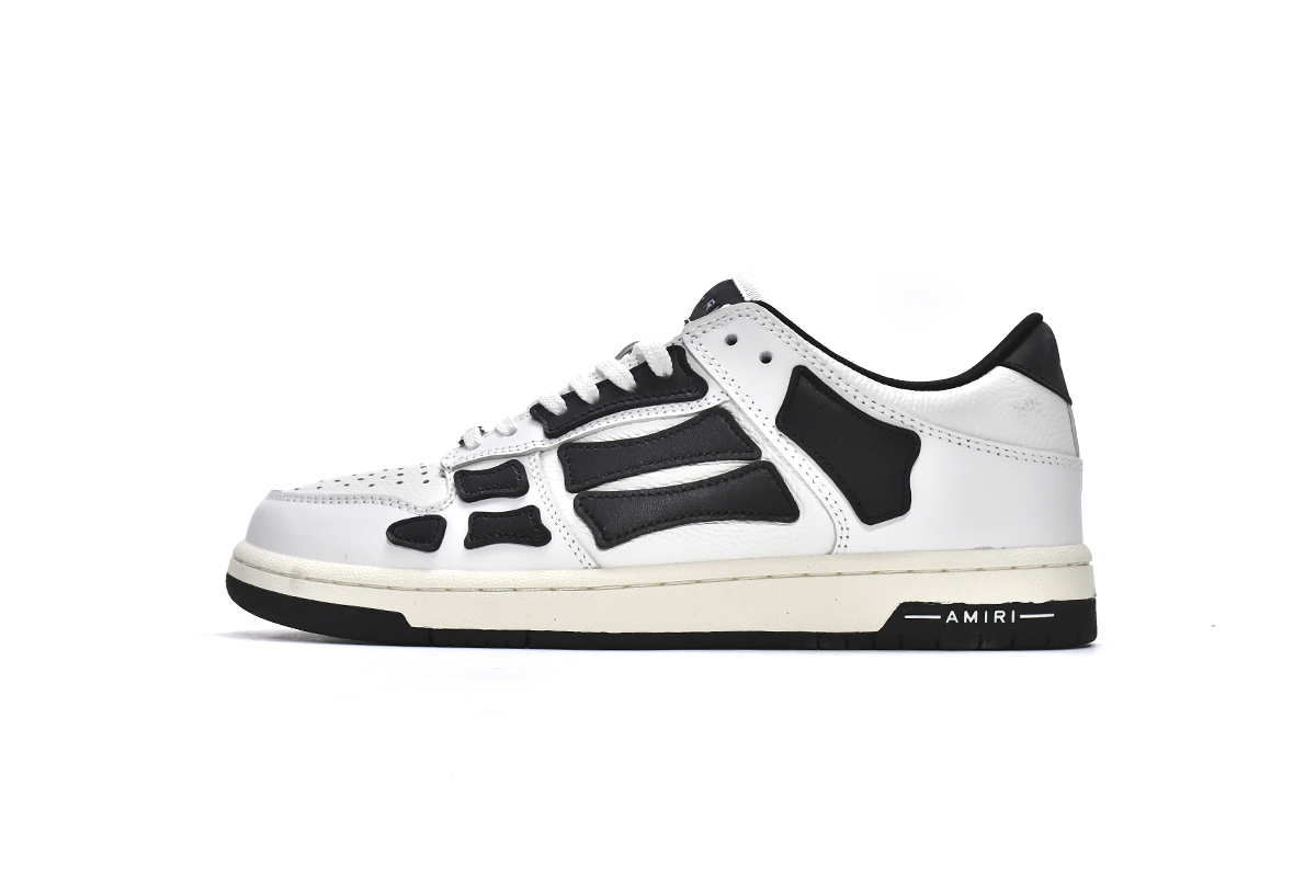 5e51609da66ed5c37e56234ae086d25d AMIRI Skel Top Low Whtie Black MFS003-111 - Image 1