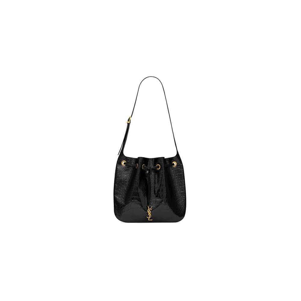 604227b10496284118ad416e4951fc14 PARIS VII MEDIUM HOBO BAG IN CROCODILE-EMBOSSED PATENT LEATHER - Image 1