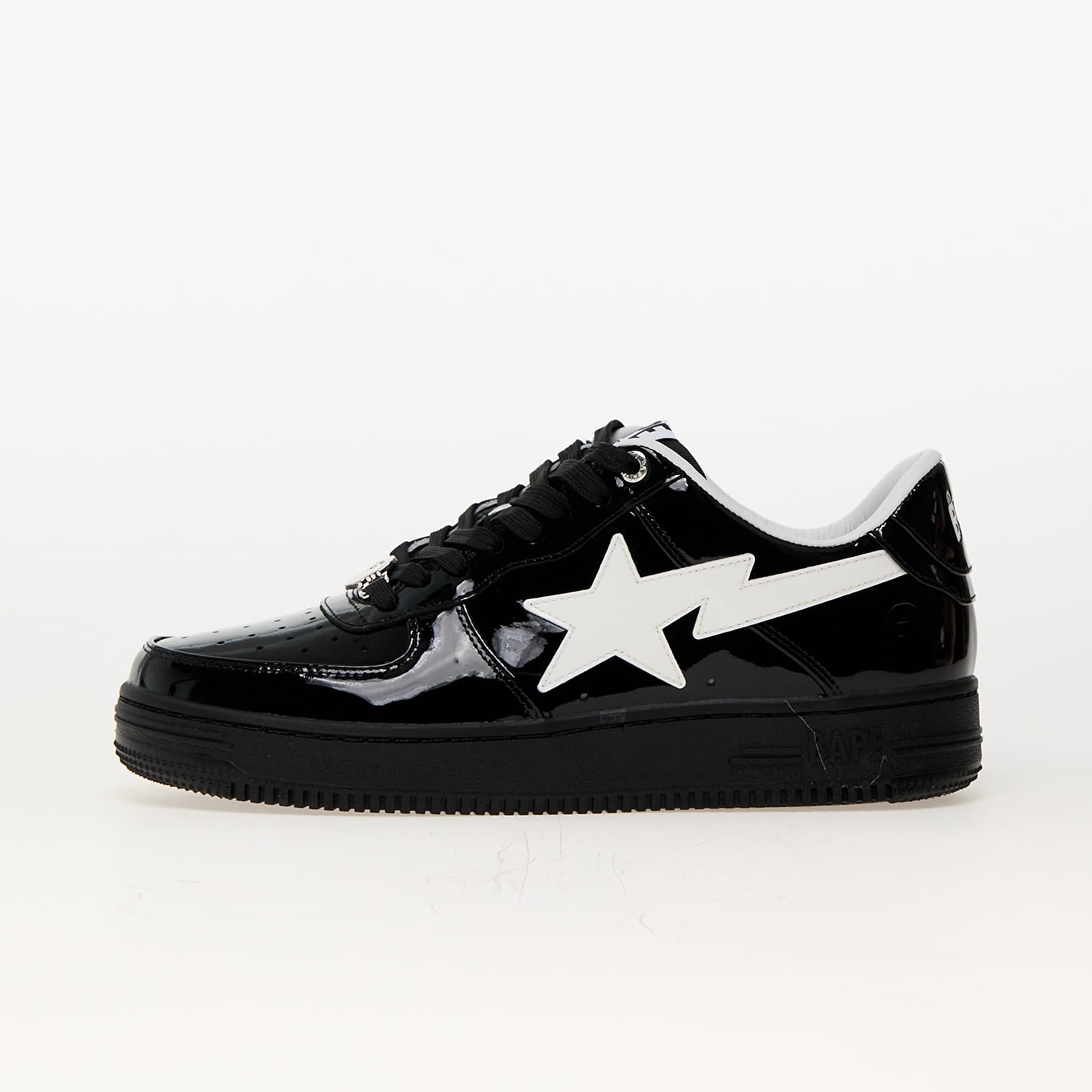 6071f7c486482a1d083eaf4997396333 A Bathing Ape Bape Sta #2 Black Patent 1K30-191-302-BLK - Image 1