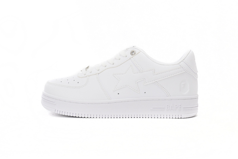 6341c92b40d5d804cb32a50ad4d31b8d A Bathing Ape Bape Sta Low White 1H70-191-006 - Image 1