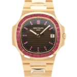 Patek Philippe Nautilus Rose Gold Brown Ruby Dial 40mm Ruby Bezel 5723/112R-001 - BRAND NEW