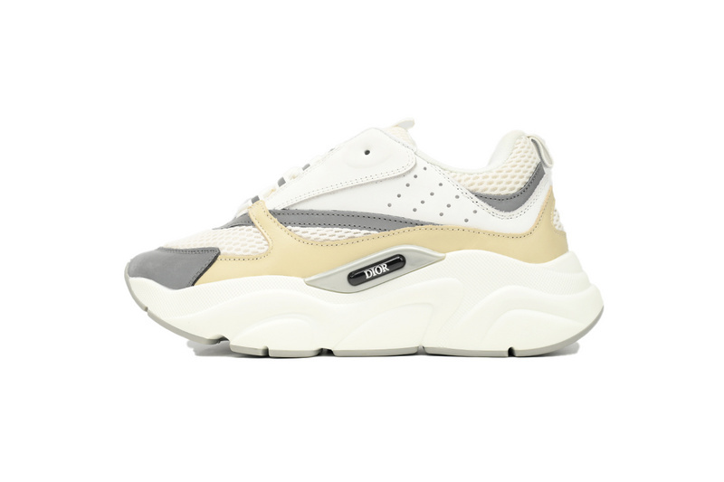 6b1e7290b131bc314b96a9bc02aebbb6 Dior White, Blue, & Black 'B22' Sneakers Cream - Image 1