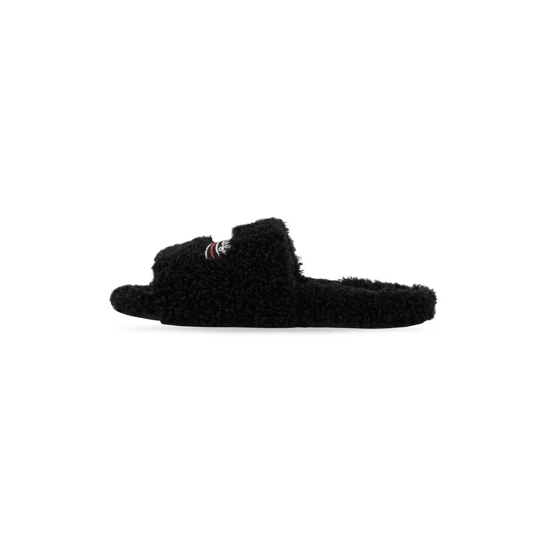 6e13abd1e1dc3b6c74b65b0d07b6f8f8 Balenciaga Furry Slides Black - Image 1