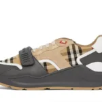 Burberry House Check Pattern Canvas Sneakers Beige/Black