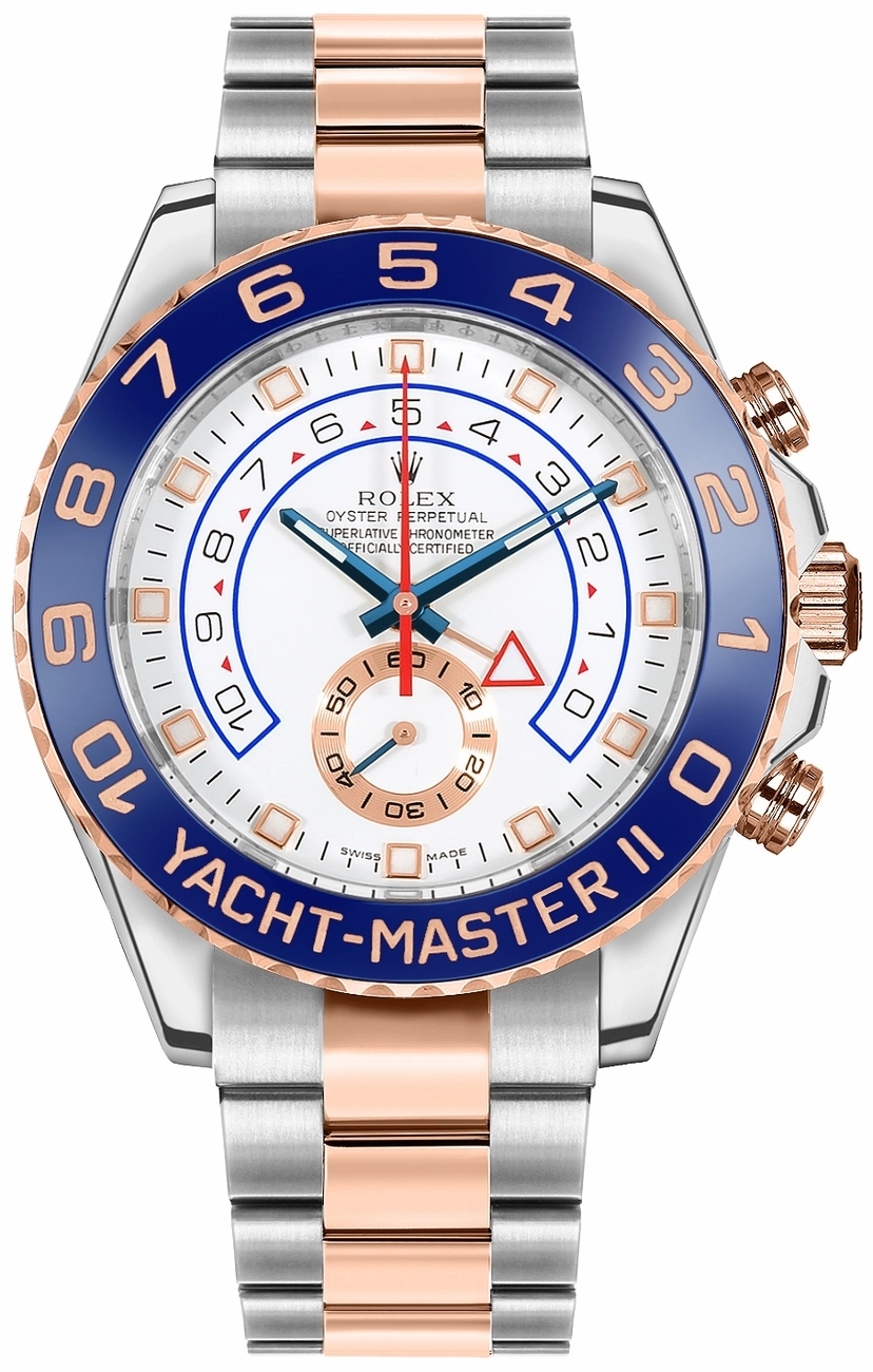 736cd56a3b8c7278b97c188bc940ebbf Rolex YACHT-MASTER II--(Rose Gold Strap) 116681-78211 - Image 1